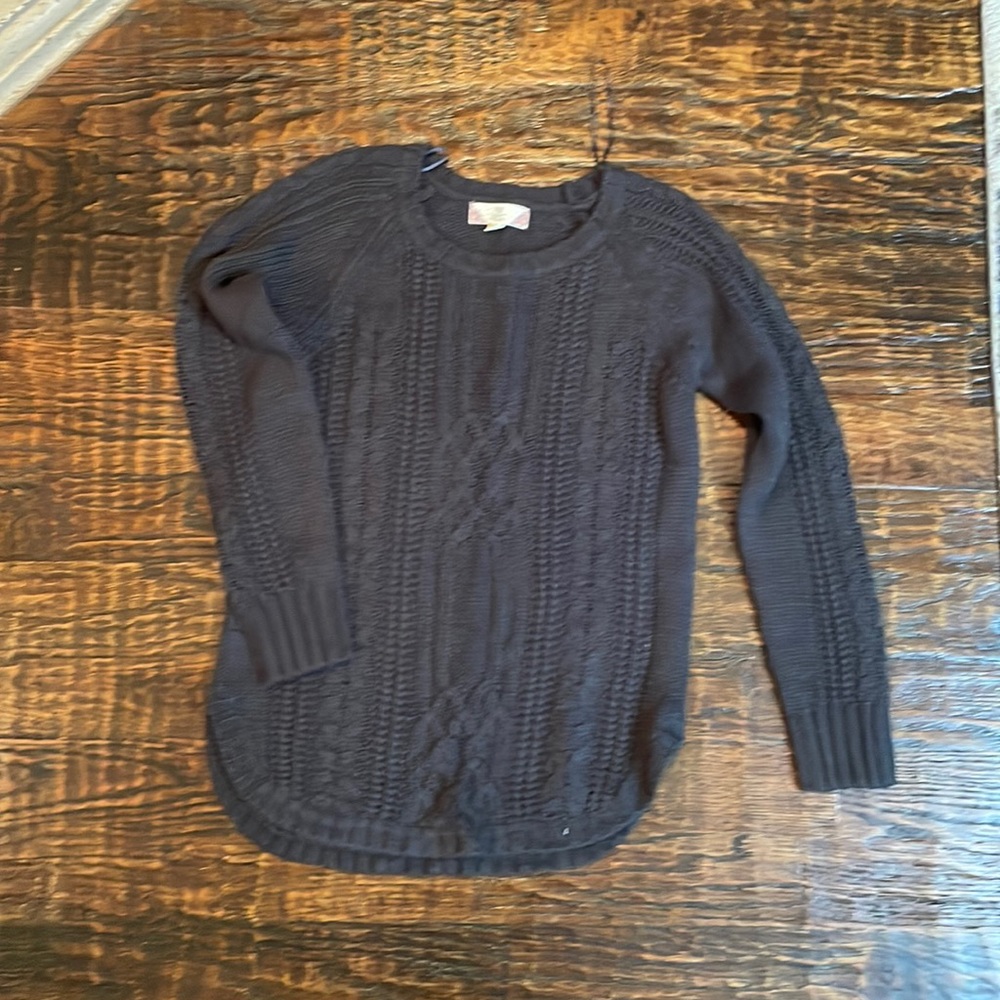 Pink Rose dark gray medium sweater.